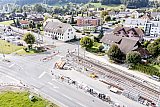 Bauarbeiten am neuen WSB-Bahnhof Oberkulm